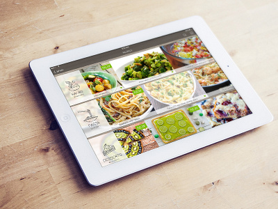 7 Steps app application food interface ipad recipes sketch