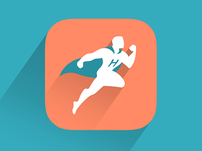 Human icon app clean flat icon logo sketch superhero