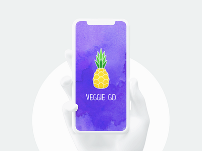 🍍VeggieGo app icon app fruit icon illistration logo pineapple splash veg vegetarian veggie
