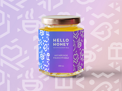 HH jar 🍯 brand branding glass hive honey identity jar logo mockup organic organic food packaging pattern printing visual