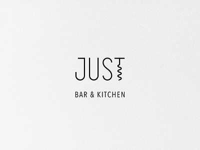 Just logo 🍸 bar brand cheers corkscrew drink food identity kitchen logo mark restaurant screw wine