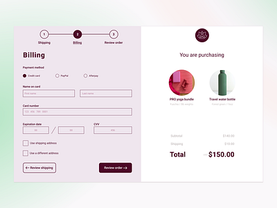 Daily UI #002: Checkout screen design minimal ui ux