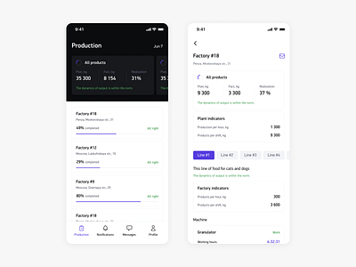 Factory Mobile App concept design factory interface mobile app product ui ux