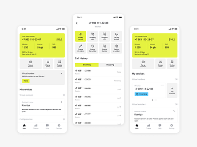 Mobile Operator App concept design interface mobile app product ui ux