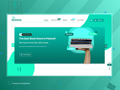 BOOKDA. Online Bookstore art design developer development flat frontend frontend development graphic design landing landing page ui uidesign uidesigner ux web website