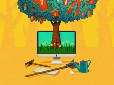 by Sergey Nikolaev agency bangbangstudio computer garden illustration moscow nikolaev tree