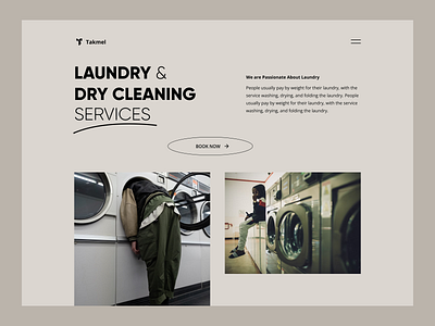 Laundry & Dry Cleaning Services (V.2) branding clean color font graphic design hero section landing page logo sunnah lab tranding ui ux vector website