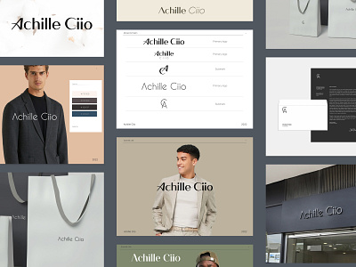 Achille Ciio Branding: logo design, visual identity brand guidelines branding branding logo clean color design logo tranding ui vector