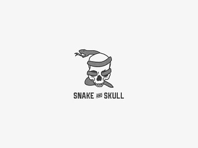 Snake and Skull Logo branding design illustration logo minimal
