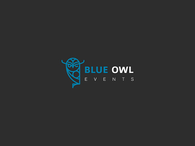 Blue Owl Events Logo branding design illustration logo minimal