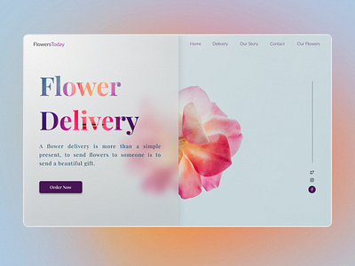 Flower Delivery Website design. branding design figma figmadesign graphic design illustration ui ux web webdesign