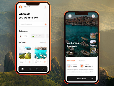 Online Booking Travel App app design figma fogmamobiledesign mobileapp mobileappdesign ui ux webdesign