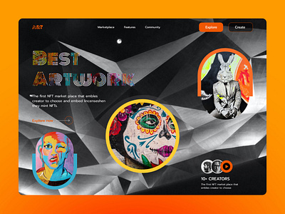 NFT Best Artwork app design figma ui ux webdesign