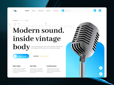 Mic - Modern Sound design figma graphic design ui ux webdesign