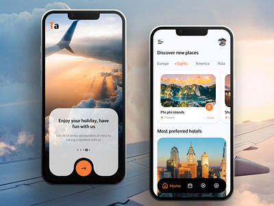 Travel - Online Booking app appdesign design figma mobile mobileapp travelapp ui ux