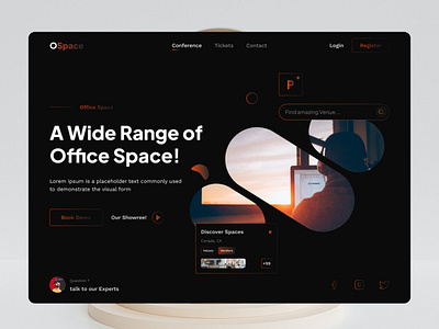 OSpace - Office Space design figma figmaweb graphic design office ui ux webdesign websiteheader