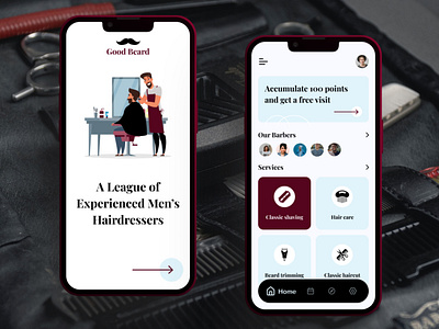 Good Beard - Mobile Application app appdesign design figma mobileapp mobiledesign ui ux