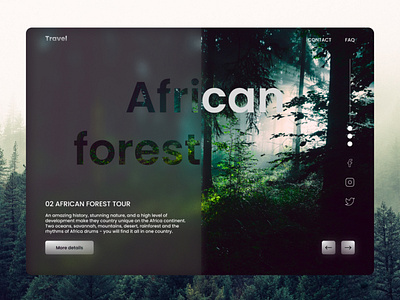 Travel - The Forest Tour app branding design figma graphic design tour travel ui ux webdesign webheader website