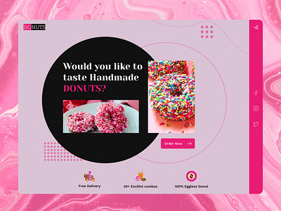 Donuts - Website Header Design