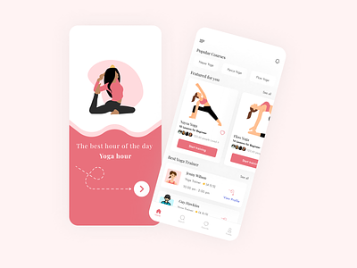 Yoga Mobile app Design concept