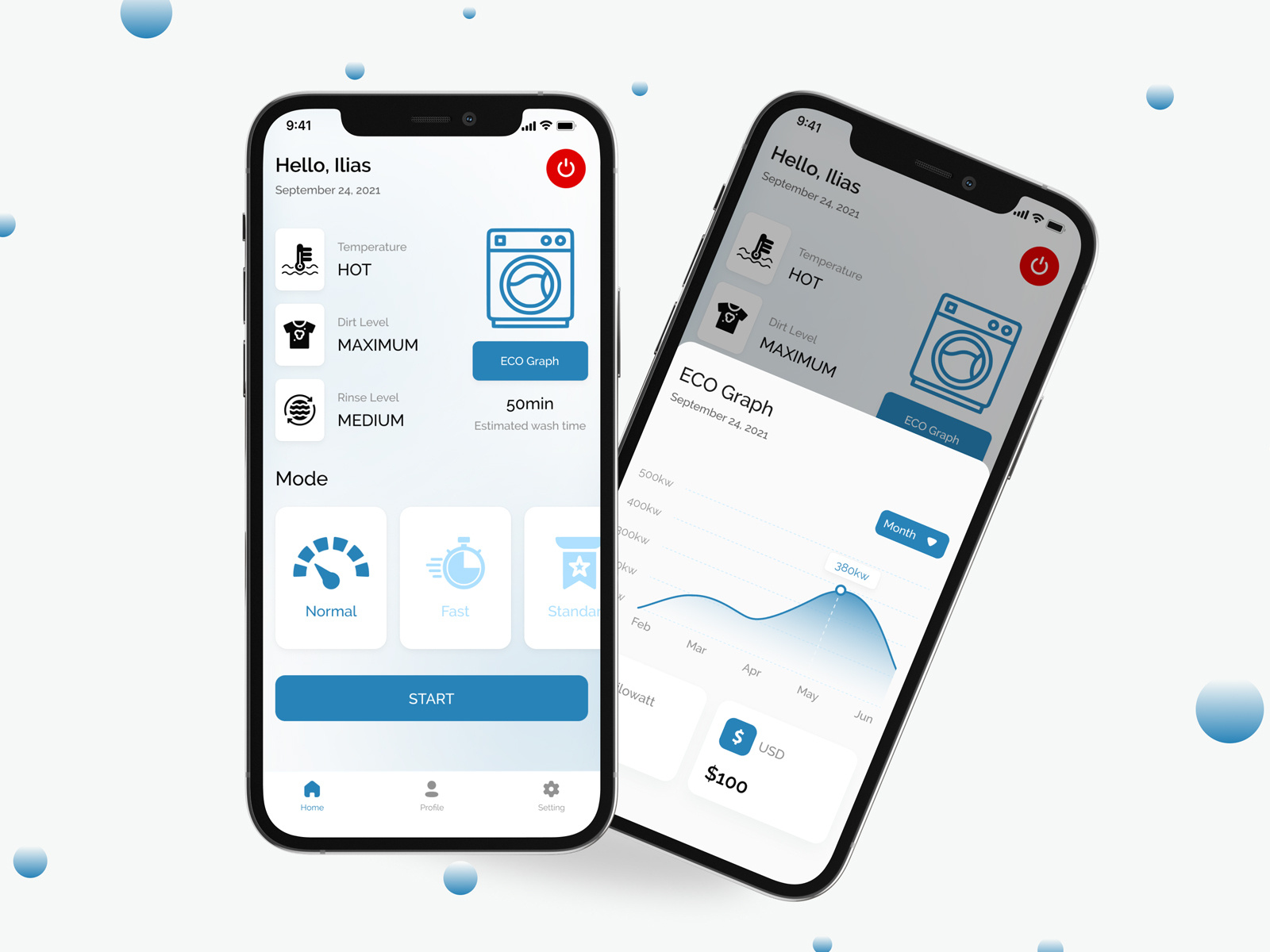Washing machine mobile app by ilias miah on Dribbble