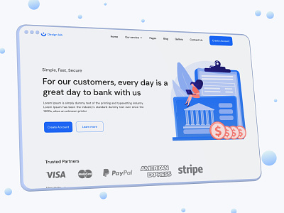 Banking Service website Design