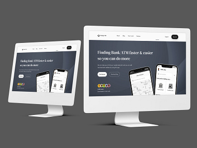 Bank/ATM Finder Mobile app landing page Design