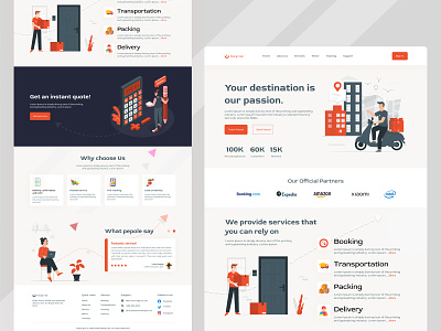 Courier Service landing page