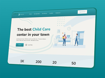 Child Care website Header Exploration