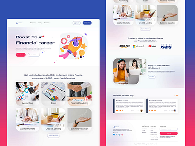 Finance Learning website animation finanace education finance web design fintech home page ilias landing page landing page animation motion graphics online finance trending ui ui design ux web ui website website animation