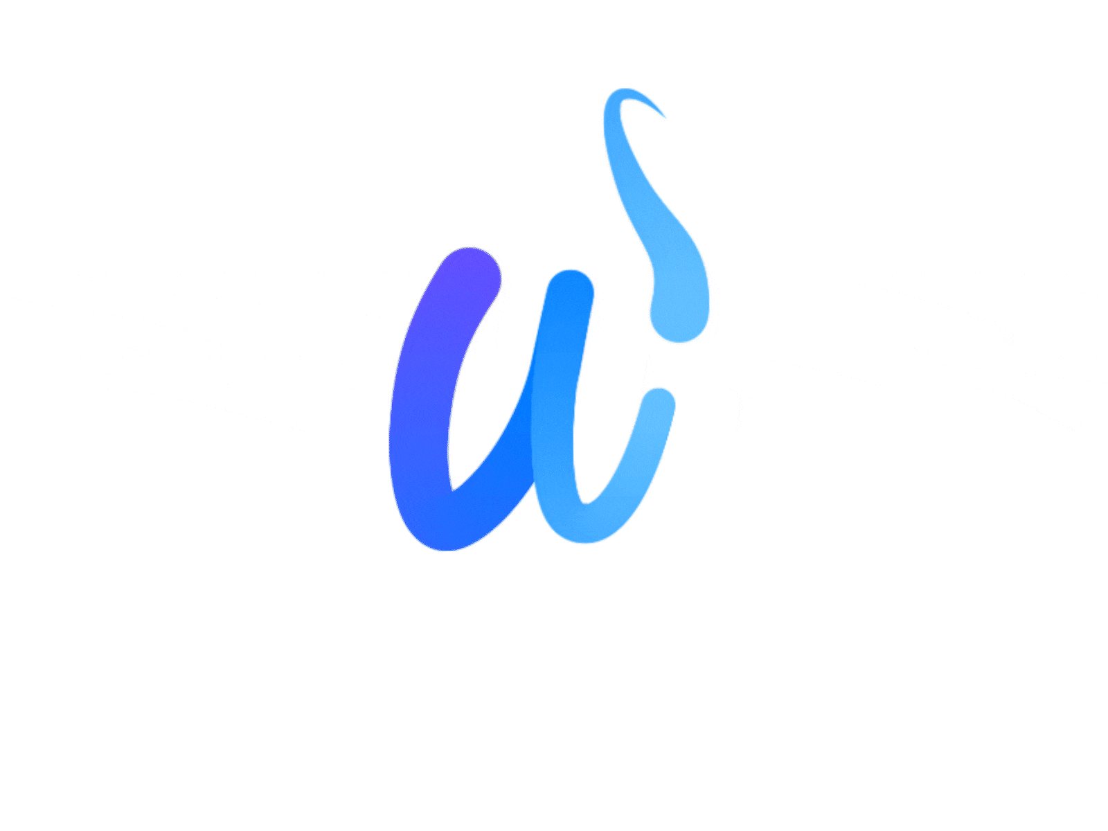 Typographic logo animation app application balance blue branding design digital art graphic design health illustration logo logo design logotype motion graphics purple w water water balance web design