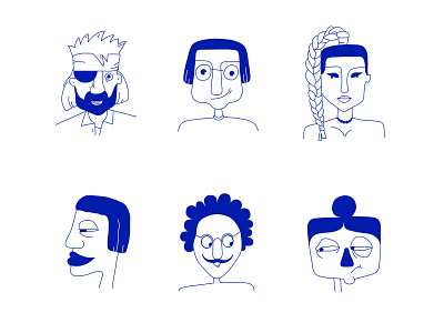 Neighbors character design characterdesign faces vector illustration
