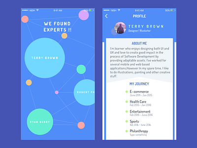 Find Experts app design ios app profile ui
