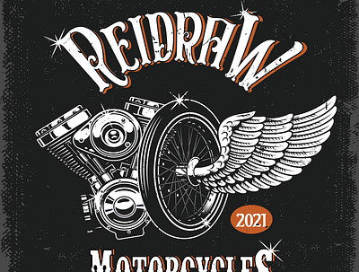 REIDRAW MOTORCYCLE branding design illustration logo vector