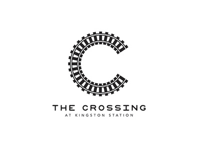 The Crossing At Kingston Station custom logo design logo logo design restaurant logo