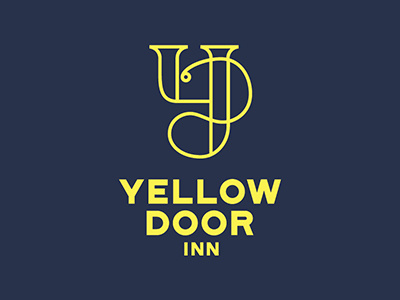 Yellow Door Inn door door logo elegant inn inn logo logo logo design negative space simple y logo yellow yellow logo