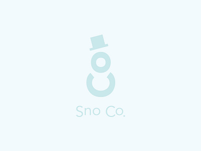Sno Co. logo logo design minimal logo snowman logo