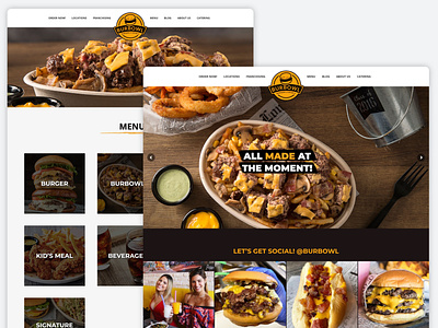 Burbowl Restaurant food restaurant webdesign wordpress
