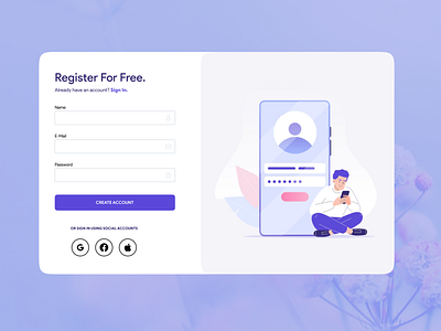 Sign Up Form beginner dailyui dribbble figma form minimal registration ui uidesigner uxdesigner webdesign