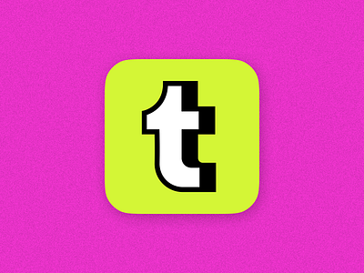Tumblr App Icon adobe beginner branding design dribbble illustration logo minimal tumblr
