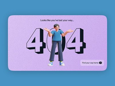 Error 404 Page adobe beginner design dribbble figma illustration logo minimal webdesign website