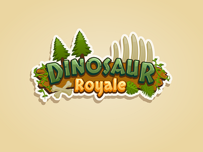 Dinosaur Royale Logo game illustration logo roblox typography