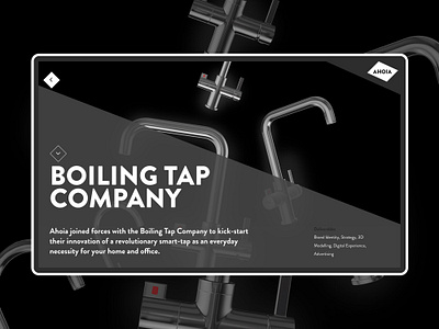 Ahoia - The Boiling Tap Company 3drender developer ui ui ux ui animation webdesign website builder website creator