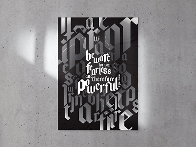 Frankenstein quote poster design graphic design typography