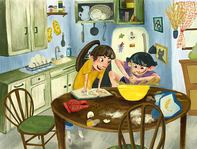 Making Cookies adobe photoshop character art character design childrens book childrens book illustration childrens illustration colored pencil concept art cute art digital art digital illustration food art gouache illustration illustrator indoor scene kid lit illustration procreate app procreate art watercolor