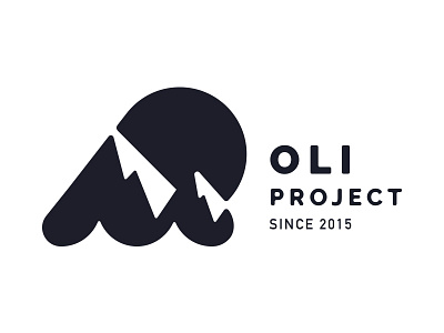 O.L.I. Project design gestalt graphic identity logo mark minimal mountain outside