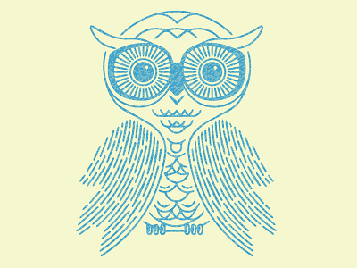 The Owl denver grunge illustration line owl pastel texture zenman