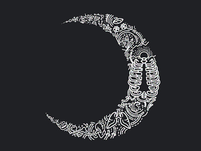 Moon denver icon illustration line moon science tattoo