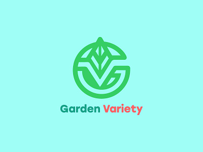 Garden Variety bauhaus denver g garden green logo marijuana minimal monogram plants v