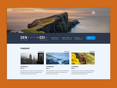 Travel UI Practice edinburgh itinerary planning scottland travel ui ux ux design vacation